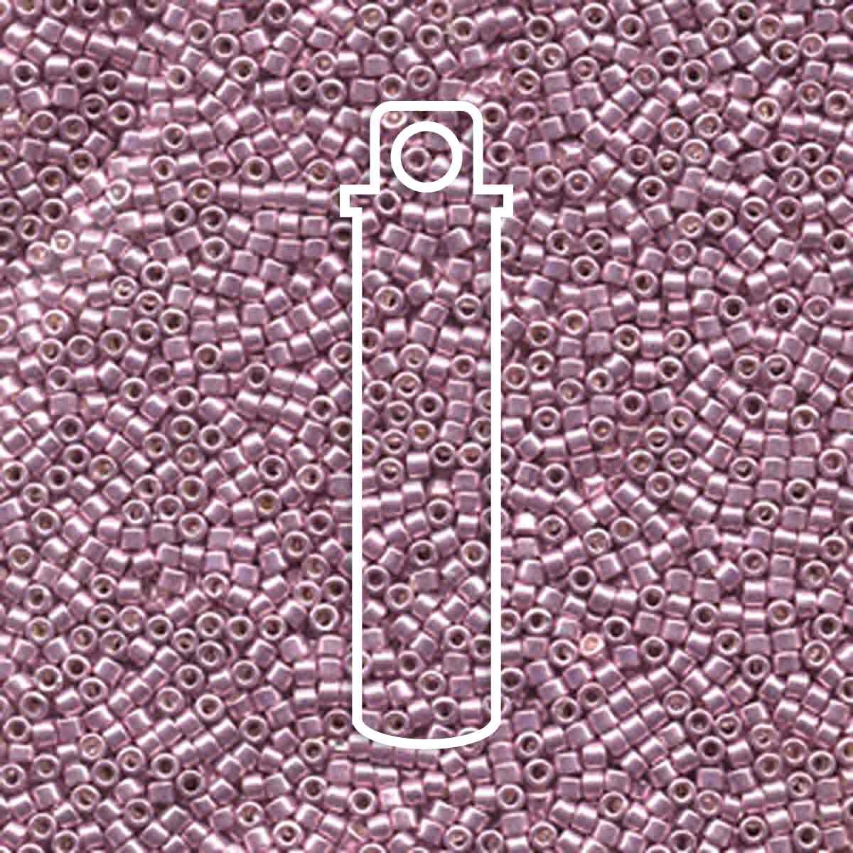 # 419 DBR Delica 11/0 GALVANISED DARK ROSE DYED - 7.2g Tube