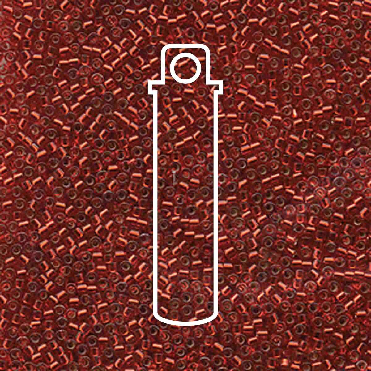 # 603 DBR Delica 11/0 SILVERLINED BURNT ORANGE DYED - 7.2g Tube - Bead Shack