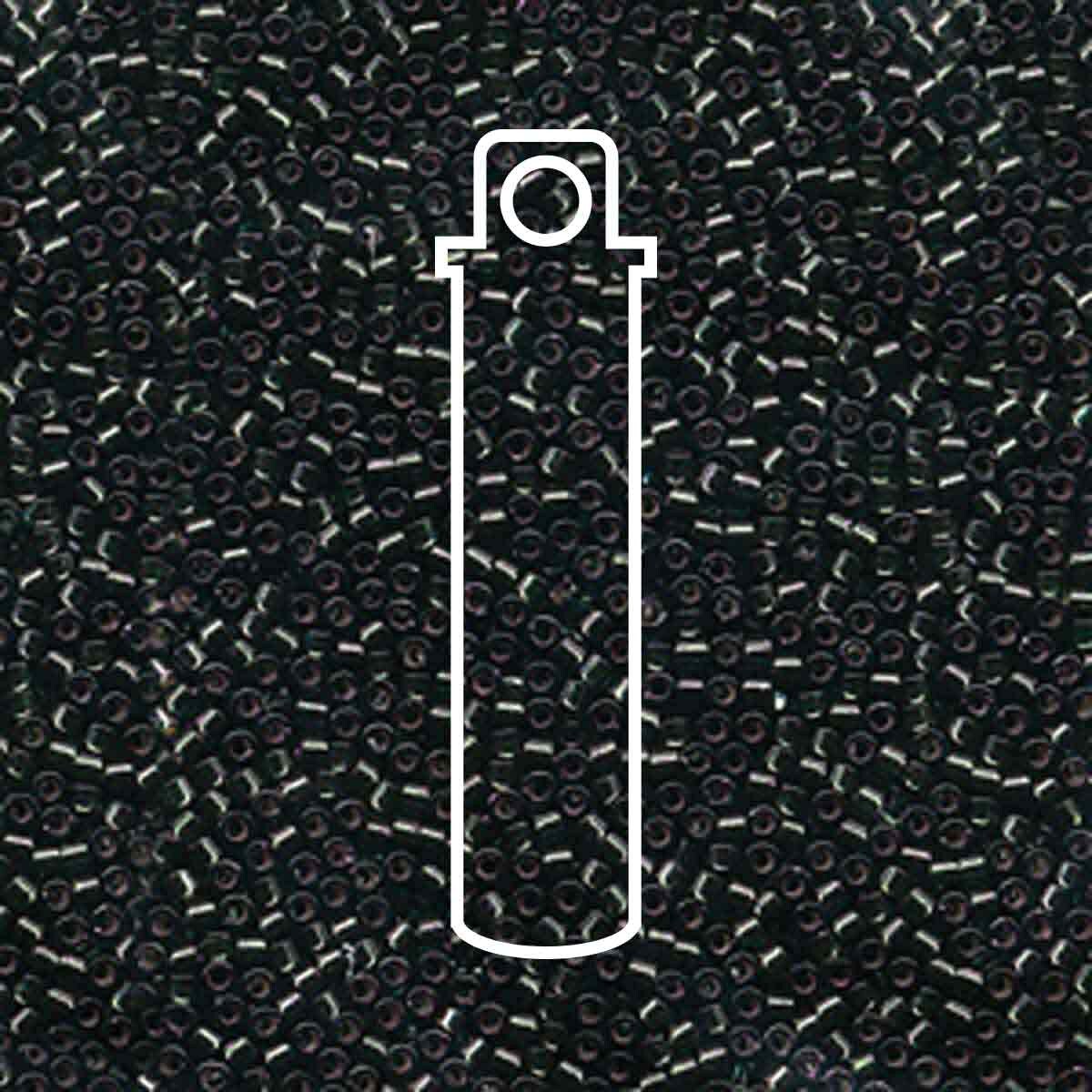 # 606 DBR Delica 11/0 SILVERLINED KHAKI GREEN DYED - 7.2 gram Tube