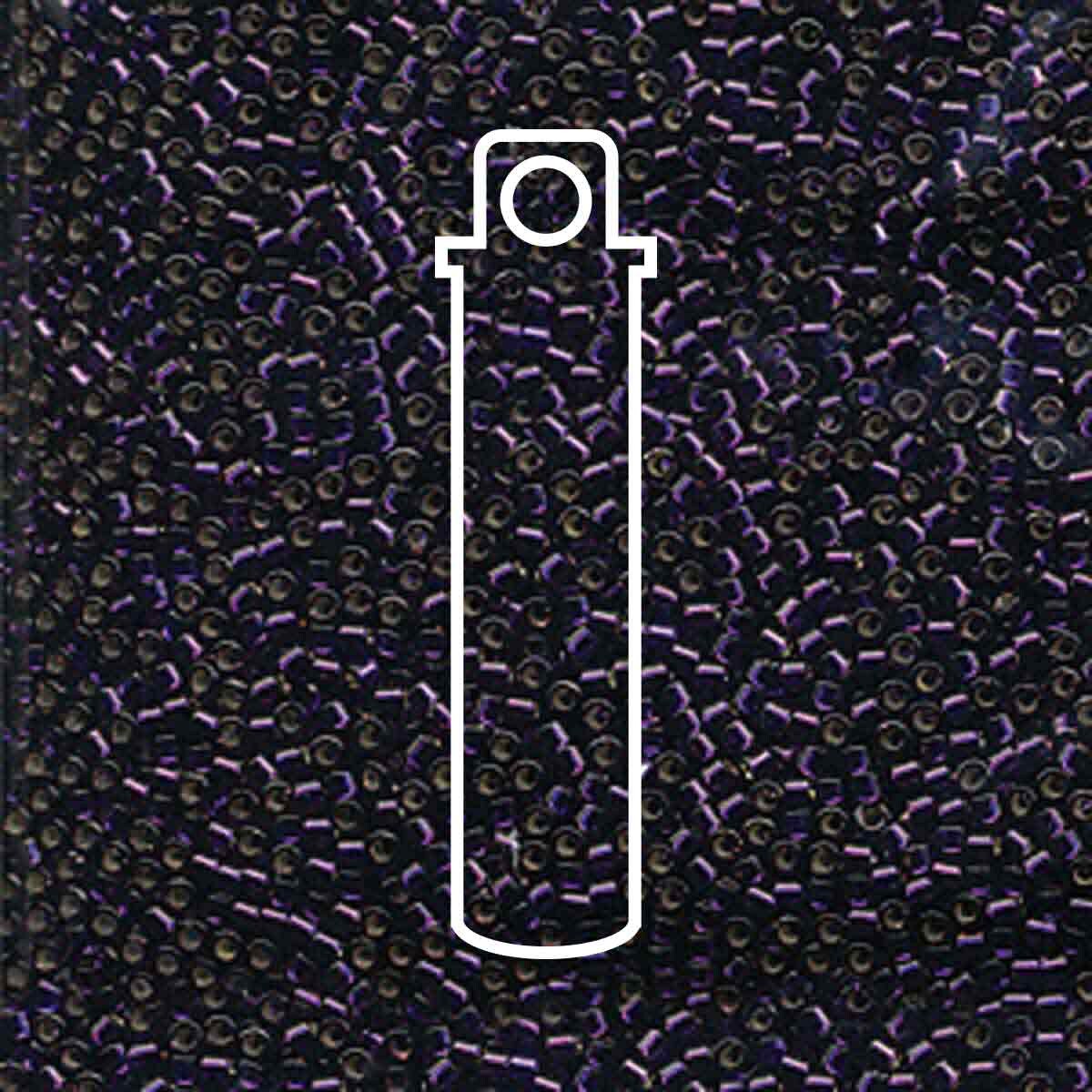 # 609 DBR Delica 11/0 SILVERLINED DARK PURPLE DYED - 7.2g Tube