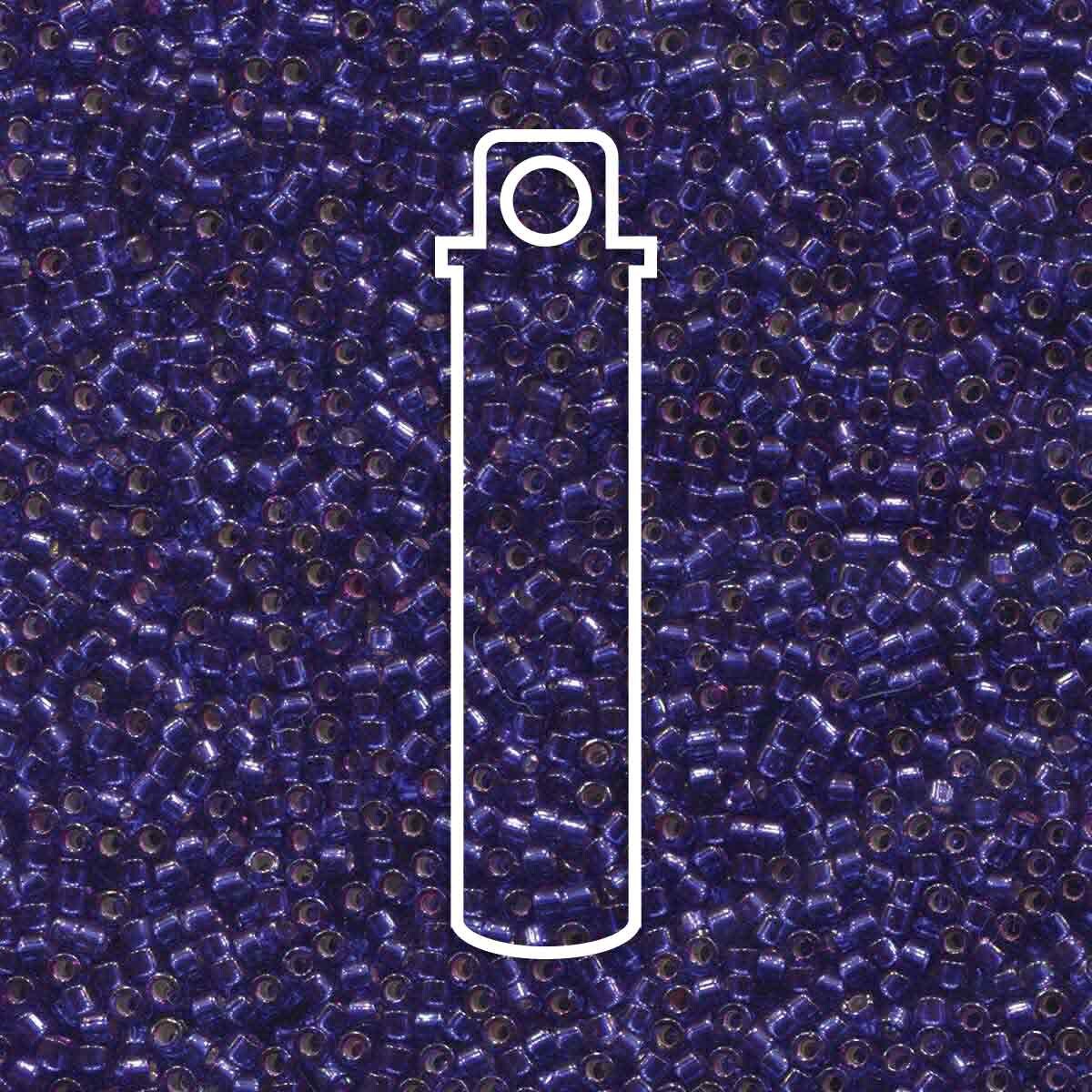 # 610 DBR Delica 11/0 SILVERLINED VIOLET DYED - 7.2g Tube