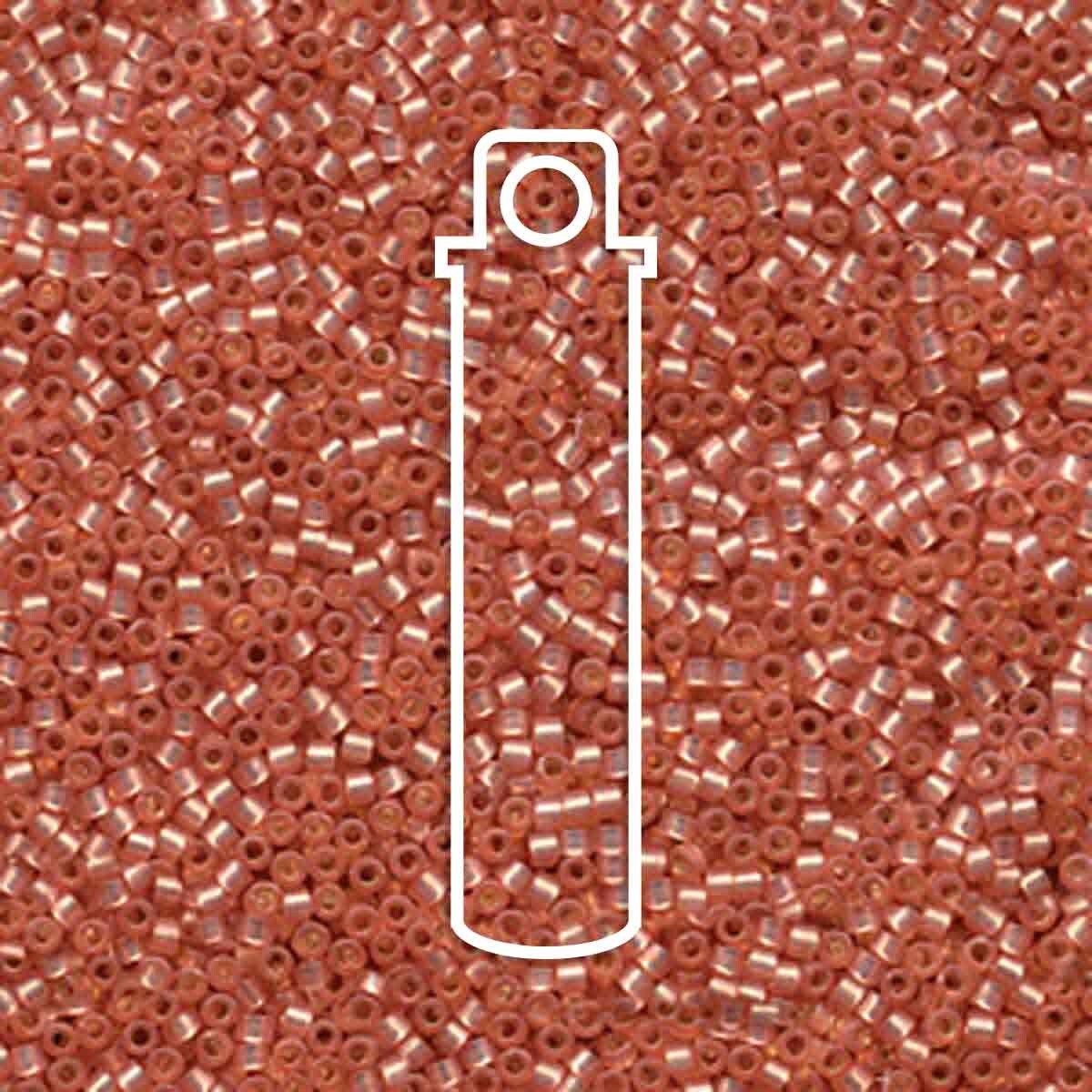 # 622 DBR Delica 11/0 SILVERLINED PEACH ALABASTER DYED - 7.2g Tube