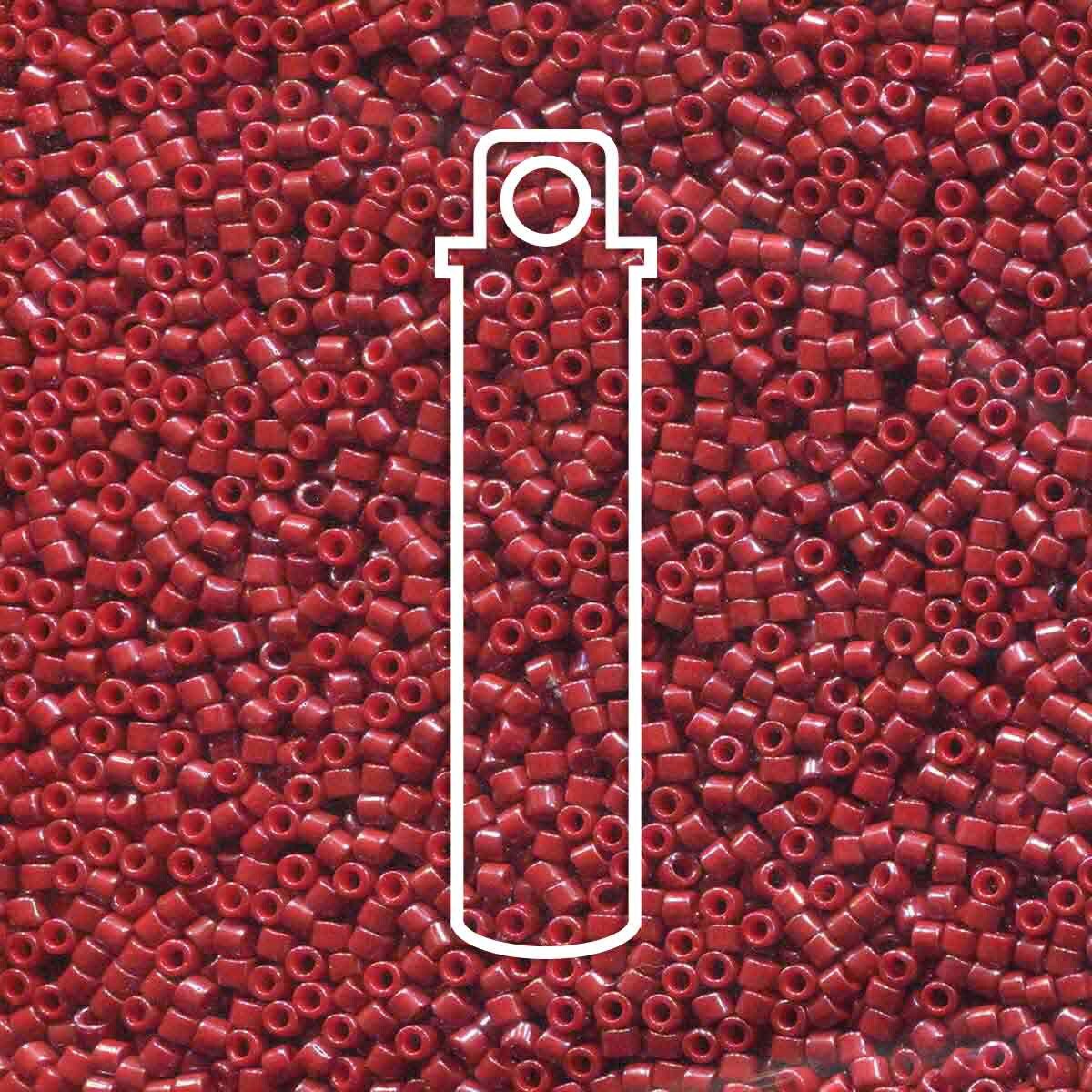 # 654 DBR Delica 11/0 DYED OPAQUE CRANBERRY - 7.2g Tube