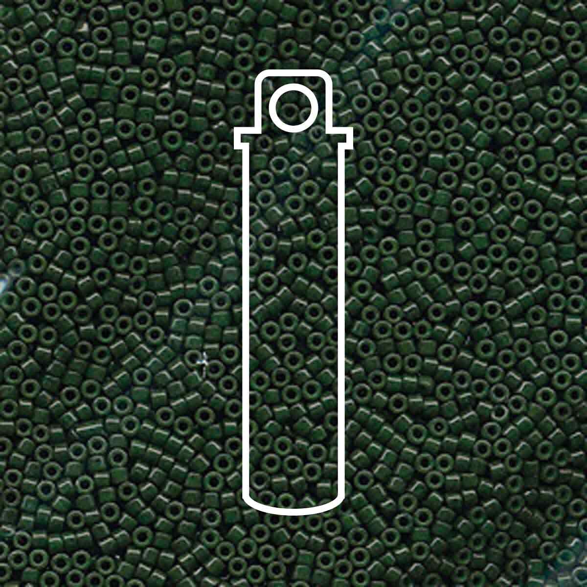 # 663 DBR Delica 11/0 DYED OPAQUE FOREST GREEN - 7.2g Tube