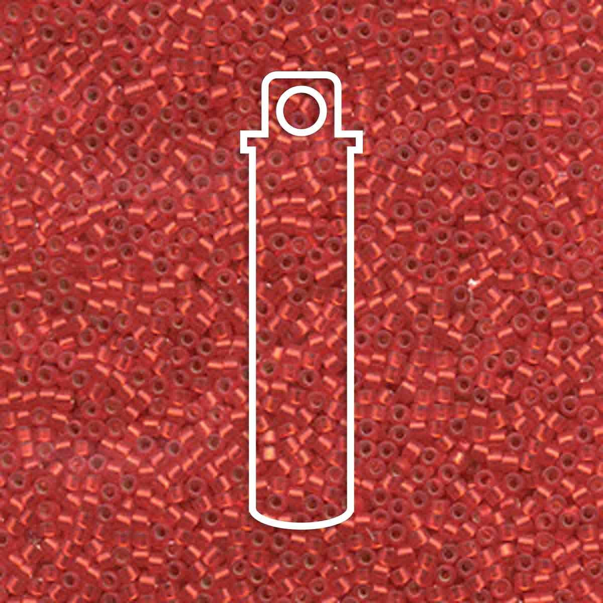 # 683 DBR Delica 11/0 SEMI-MATTE SILVERLINED DARK RUBY - 7.2g Tube