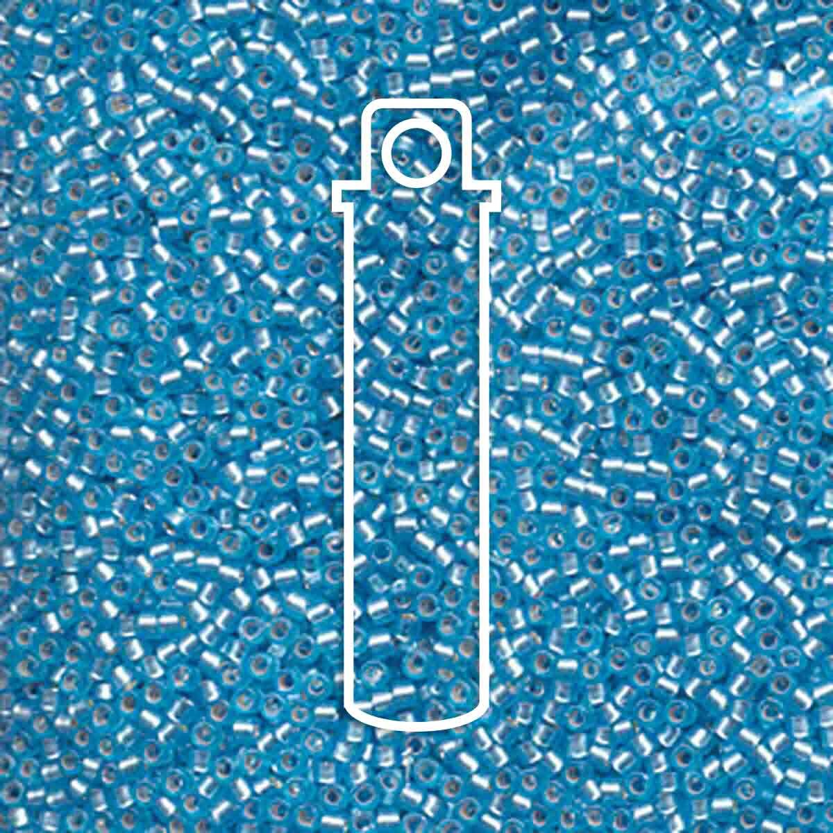 # 692 DBR Delica 11/0 SEMI-MATTE SILVERLINED SKY BLUE - 7.2g Tube