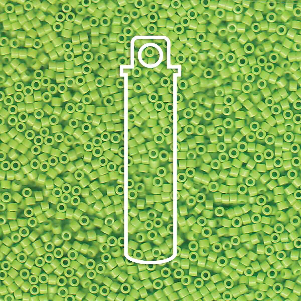 # 733 DBR Delica 11/0 OPAQUE CHARTREUSE GREEN Qty: 7.2g Tube