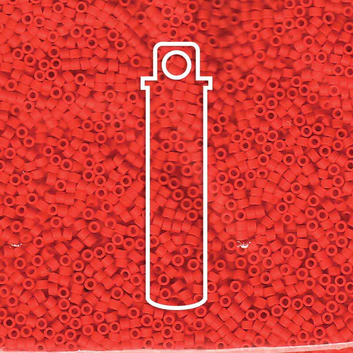 # 757 DBR Delica 11/0 MATTE OPAQUE LIGHT SIAM RED - 7.2g Tube