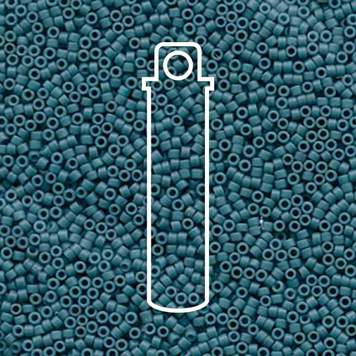 # 792 DBR Delica 11/0 DYED MATTE OPAQUE BLUE/GREY - 7.2g Tube