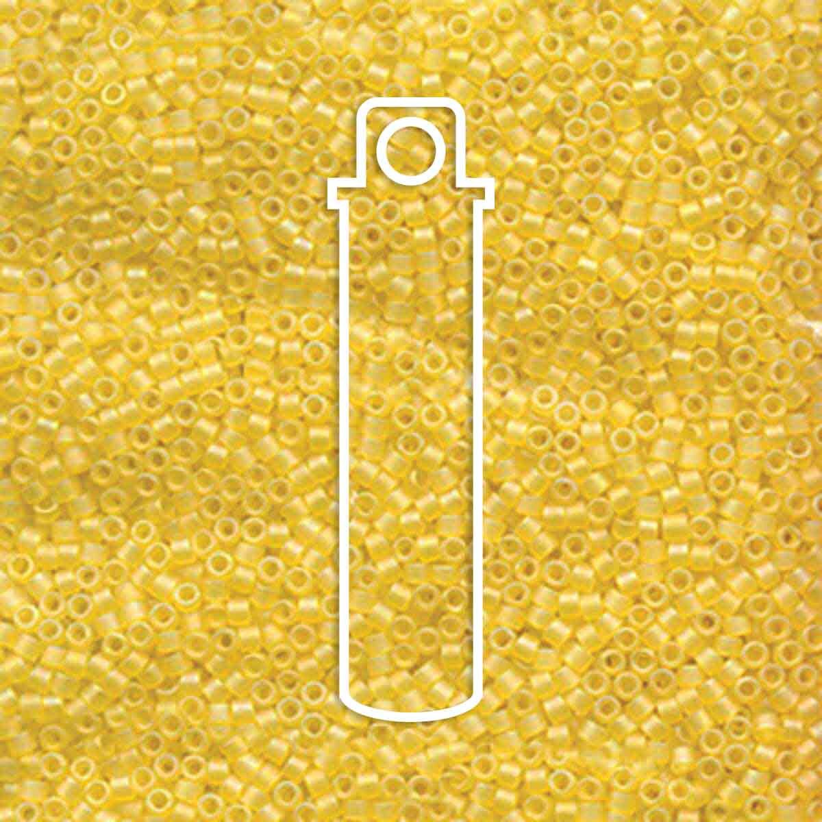 # 854 DBR Delica 11/0 MATTE PALE YELLOW AB - 7.2g Tube