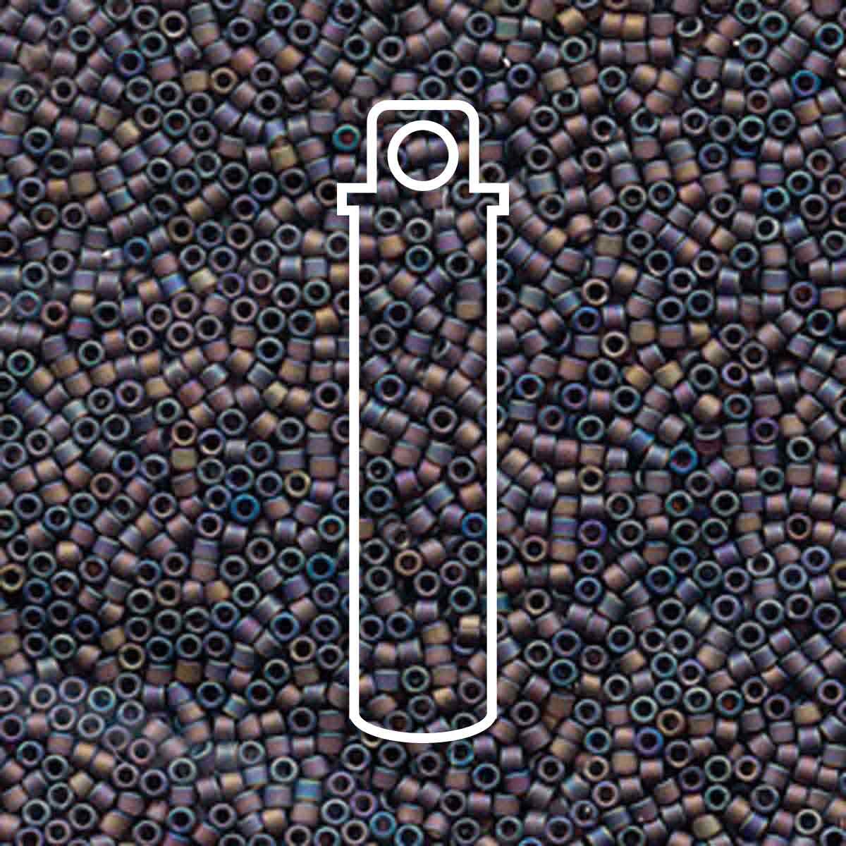 # 865 DBR Delica 11/0 MATTE BROWN AB - 7.2g Tube