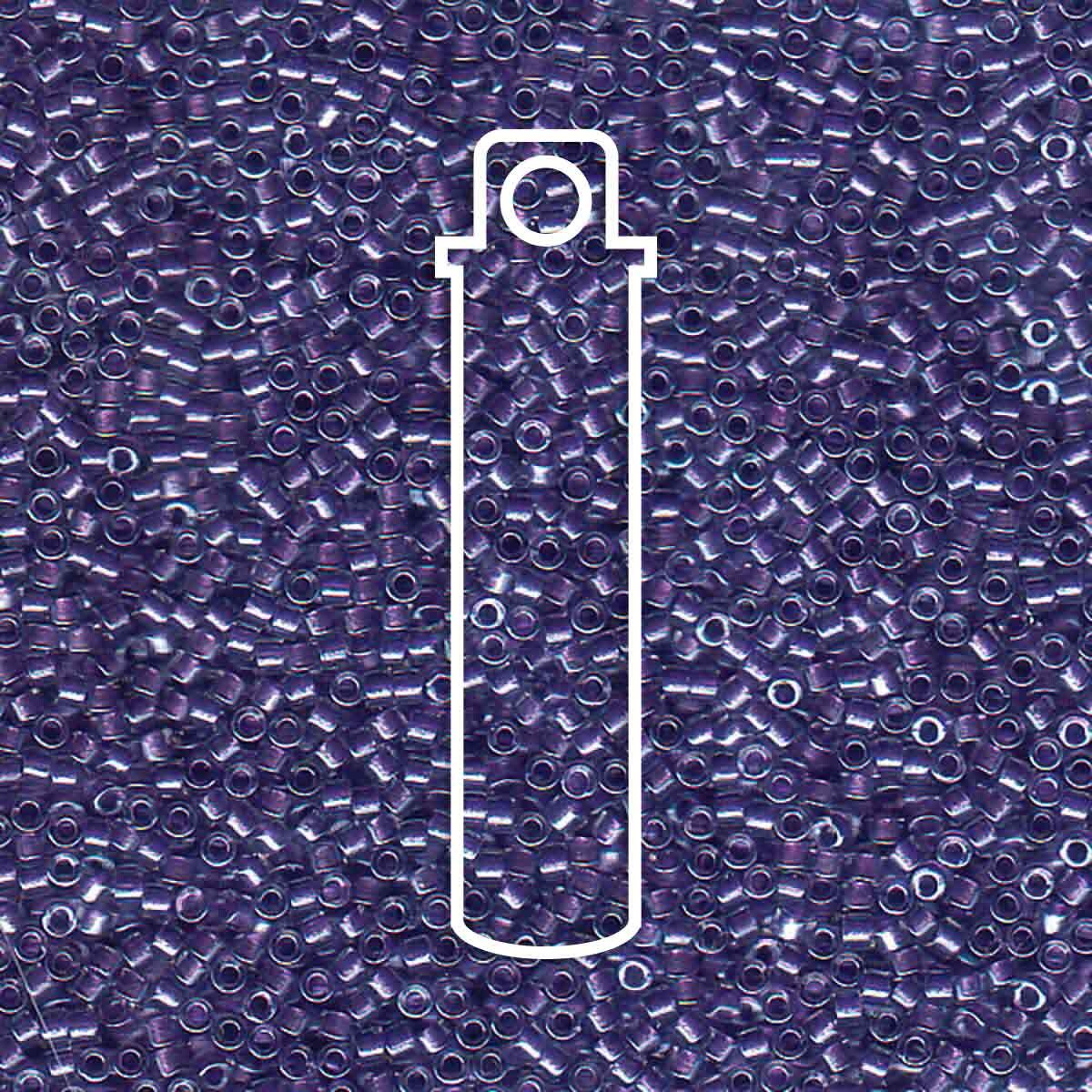 # 906 DBR Delica 11/0 LINED CRYSTAL SHIMMERING LAVENDER - 7.2g Tube