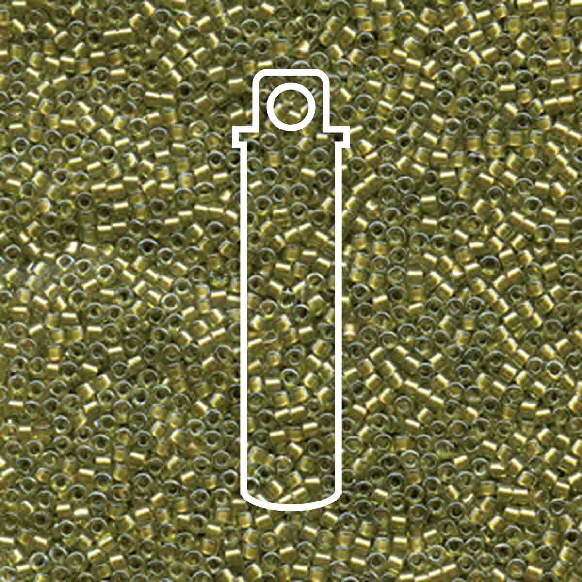 # 908 DBR Delica 11/0 SPARKLING LIGHT YELLOW LINED CHARTREUSE - 7.2g Tube