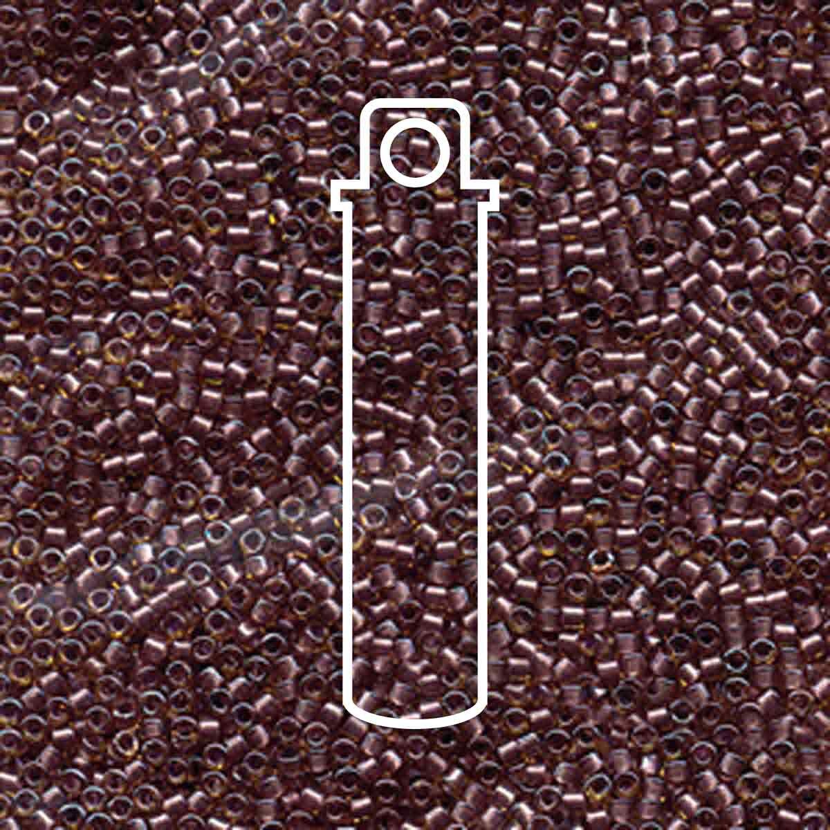 # 912 DBR Delica 11/0 SPARKLING LIGHT AMETHYST LINED TOPAZ - 7.2g Tube