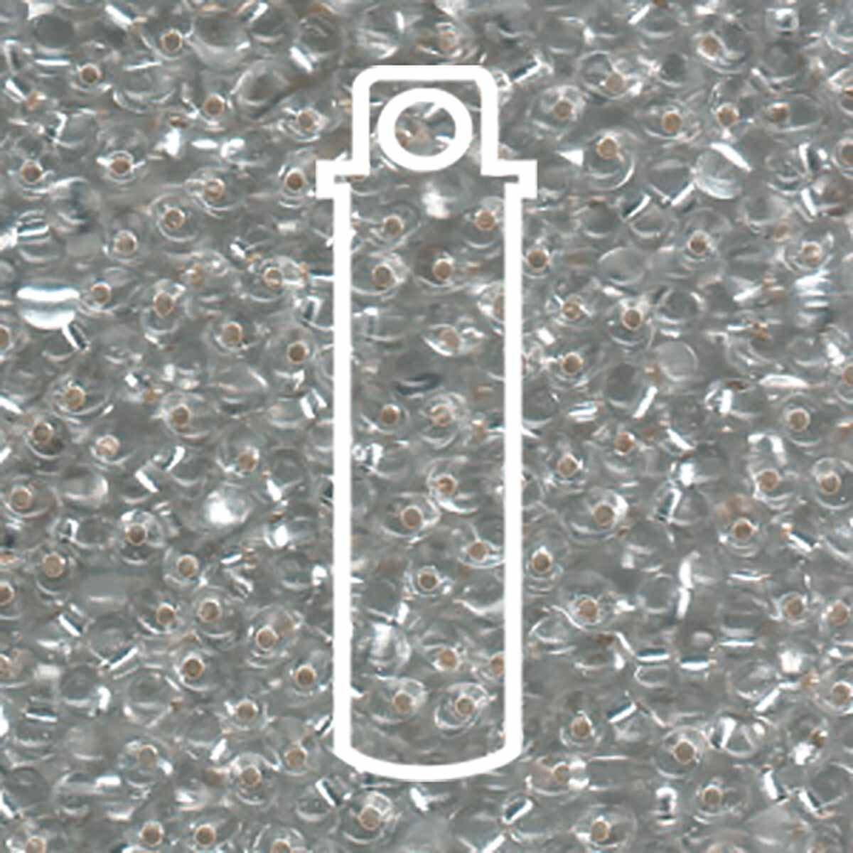 Clear Silverlined 3.4mm Drop - 25 gram Tube