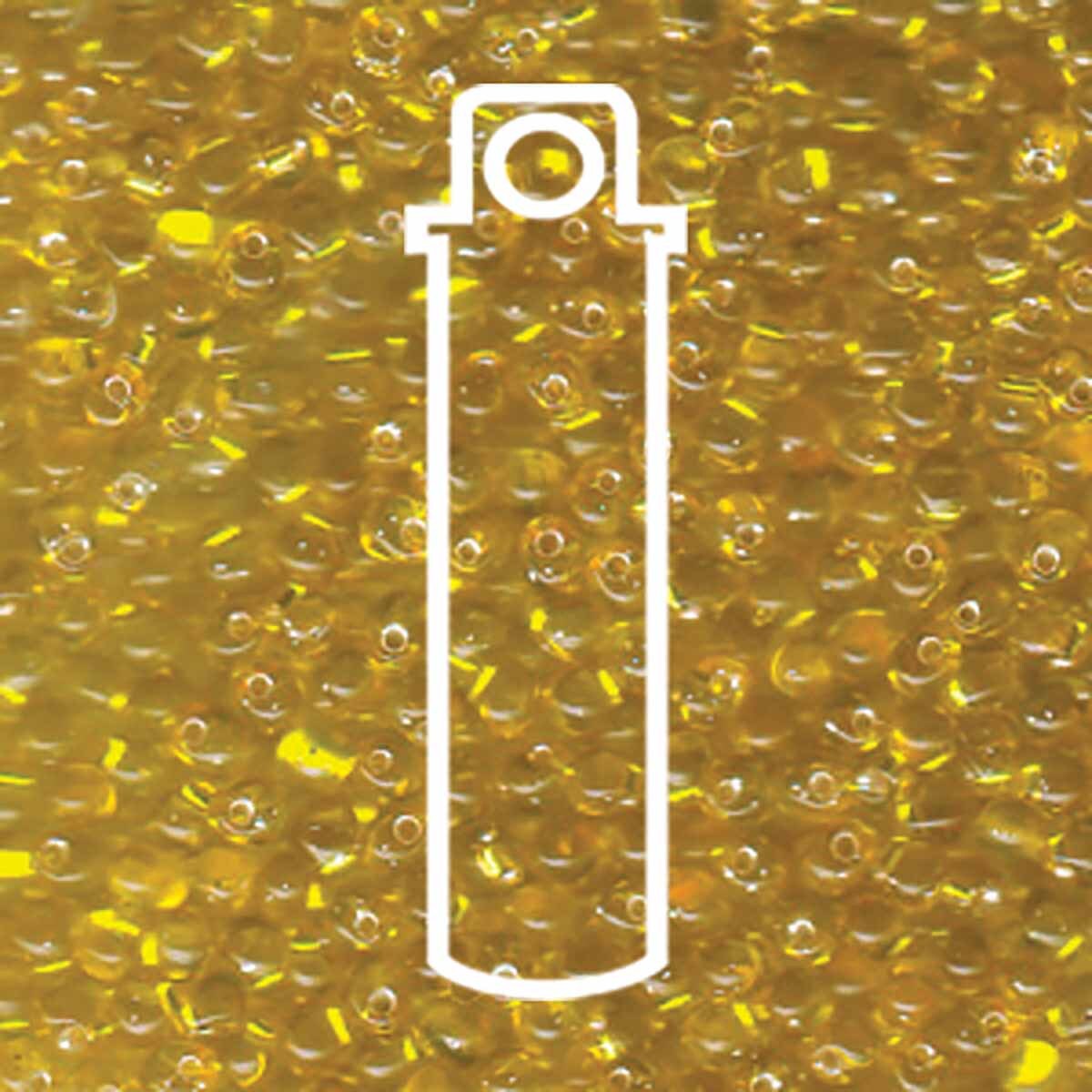 Transparent Silver Lined Yellow 3.4mm Drop - 25 gram Tube