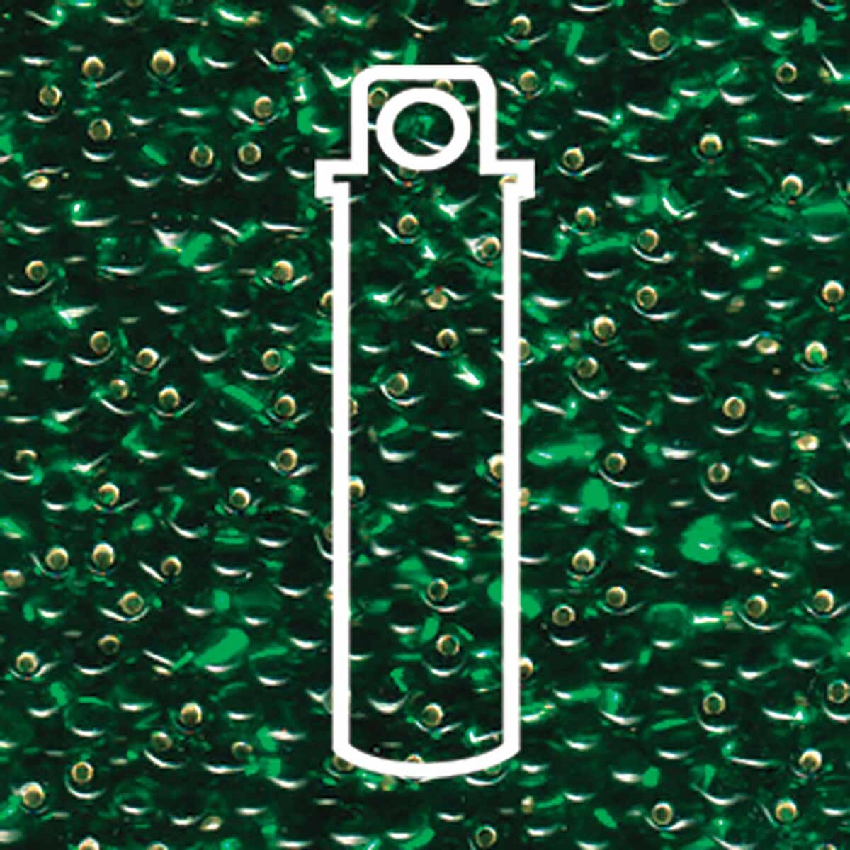 Green Silverlined 3.4mm Drop - 25 gram Tube