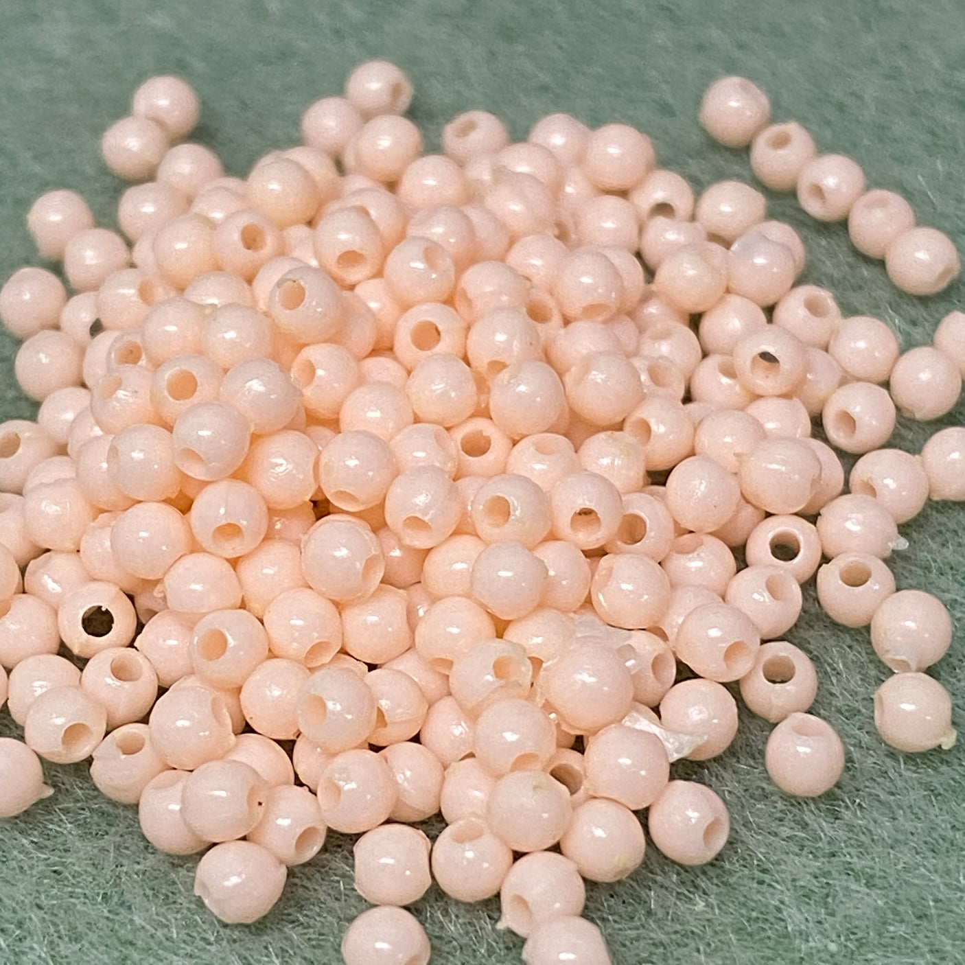 3mm Acrylic Beads (250) - Light Peach