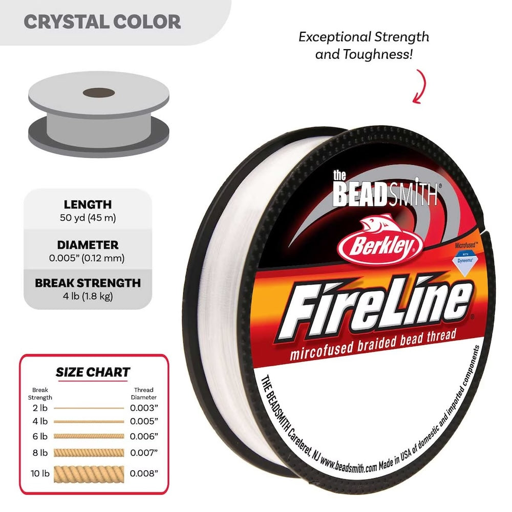 8lb Fireline - 45.7m - Crystal
