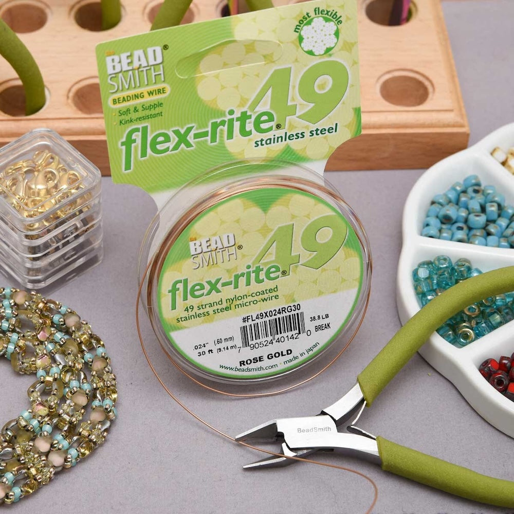 Flex-rite (49 Strand) .024" Tiger Tail (9.2m) - Rose Gold