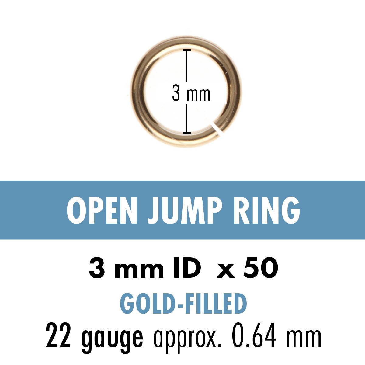 3mm Open Jumprings (10) - 14kt Gold Filled