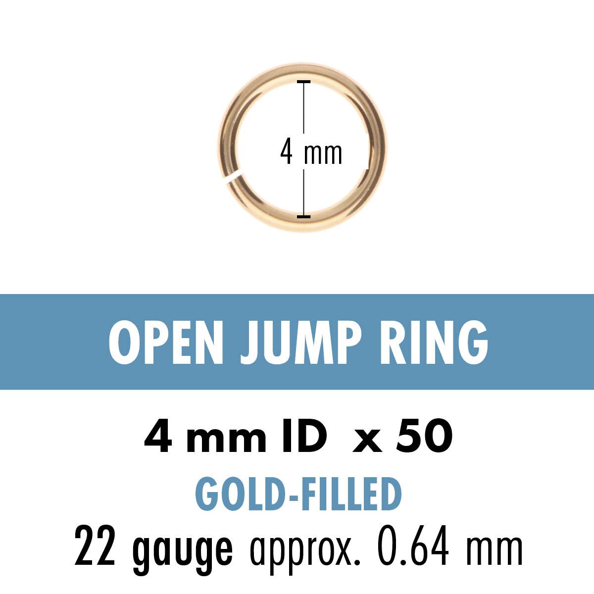 4mm Open Jumprings (10) - 14kt Gold Filled