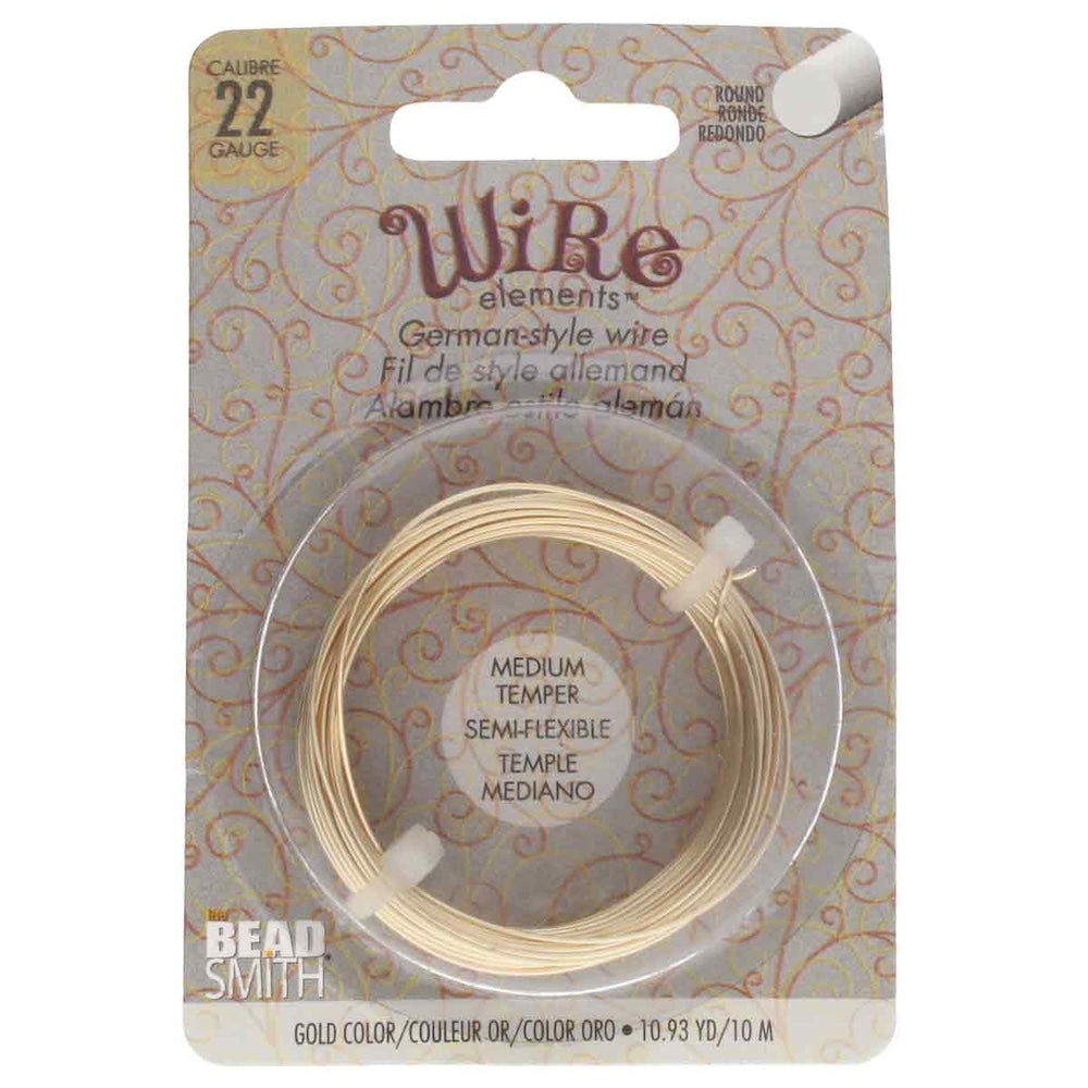 22 gauge German Style Wire - Gold - Medium Temper