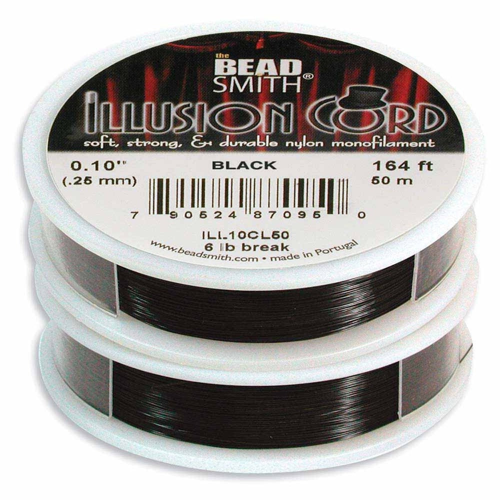 Illusion 6lb Cord - Black - (0.25mm) - 50 metres