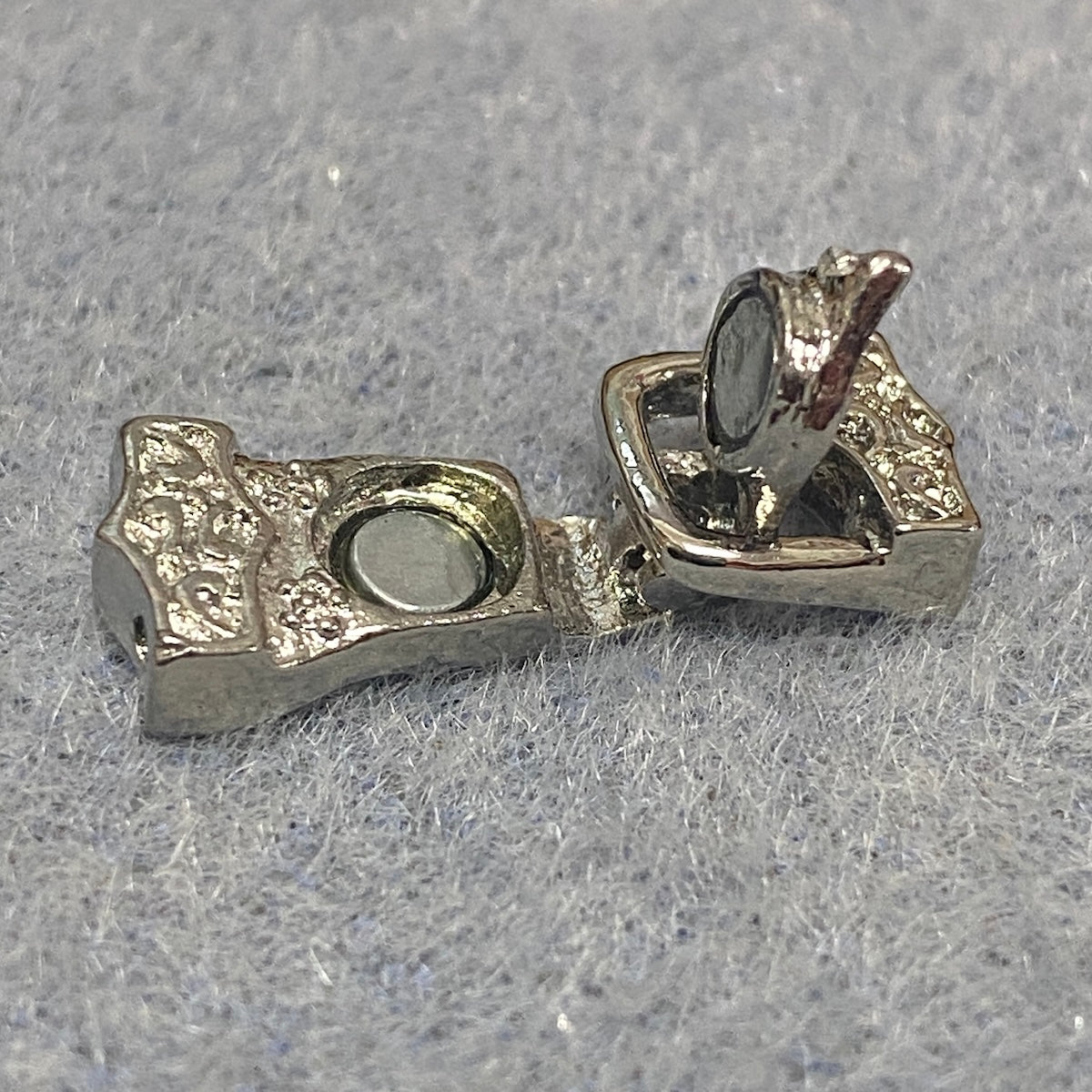 Fold Over Magnetic Clasp (1) - Silver