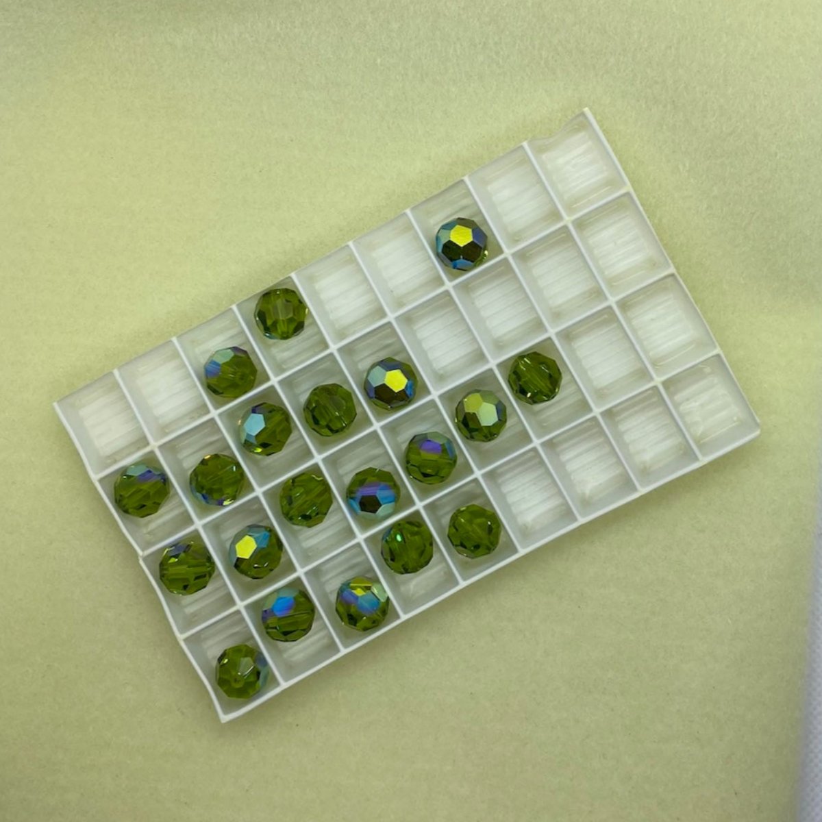 Art. 5000 Olivine AB 11mm Round (1) - Bead Shack