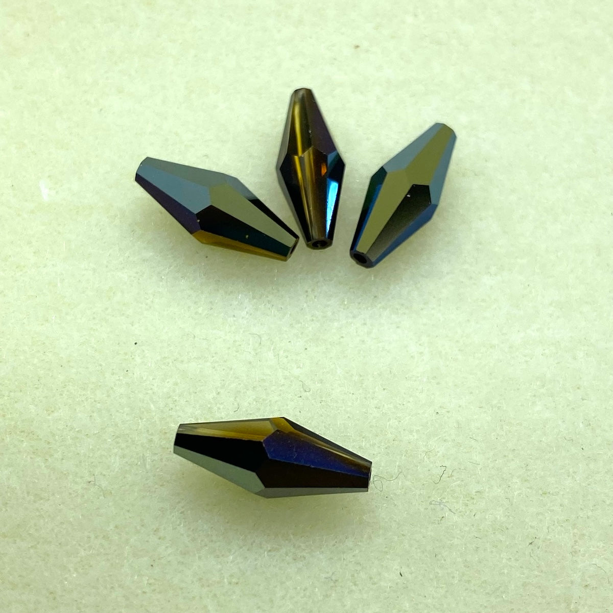 Art. 5205 Mink 15x6mm Elongated Bicone (1) - Bead Shack