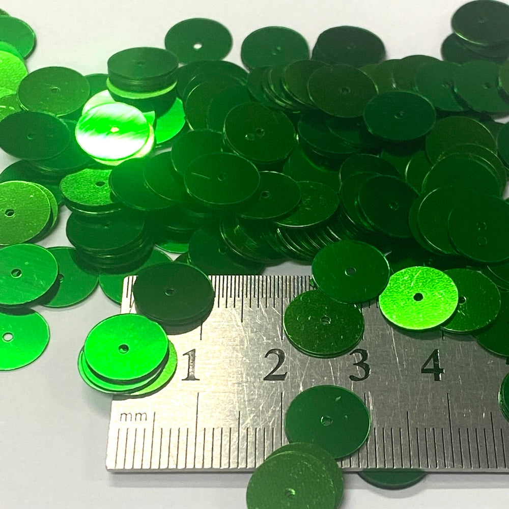 10mm Flat Sequins - 10 grams - Green