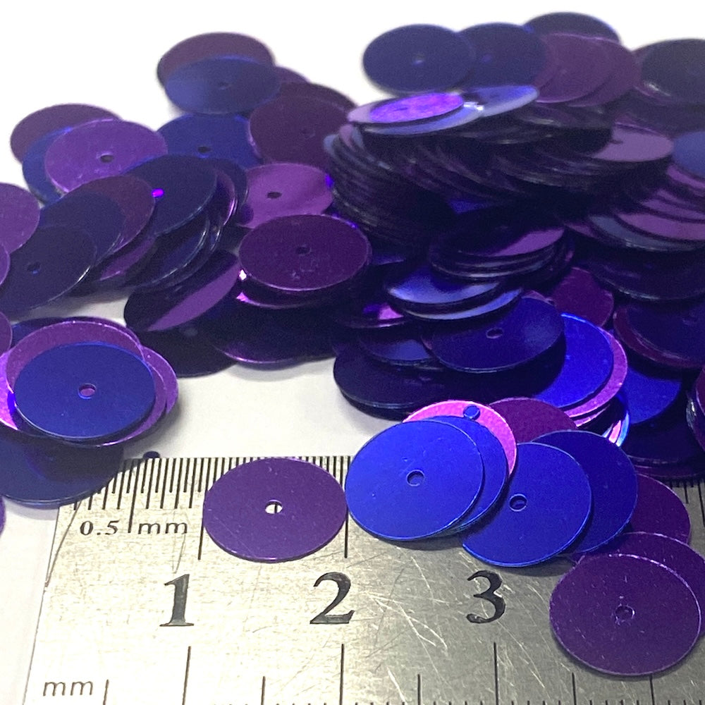 10mm Flat Sequins - 10 grams - Purple