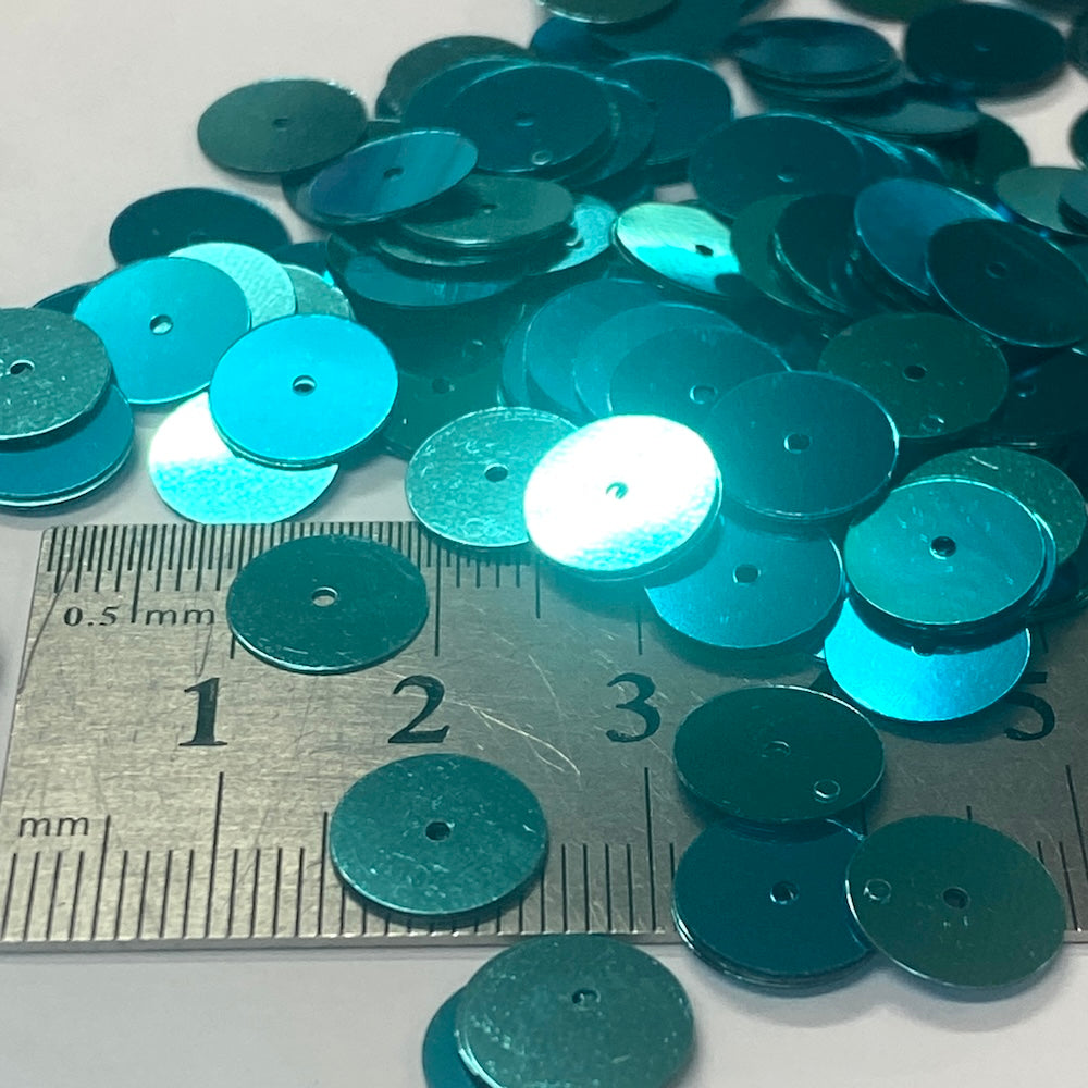 10mm Flat Sequins - 10 grams - Aqua