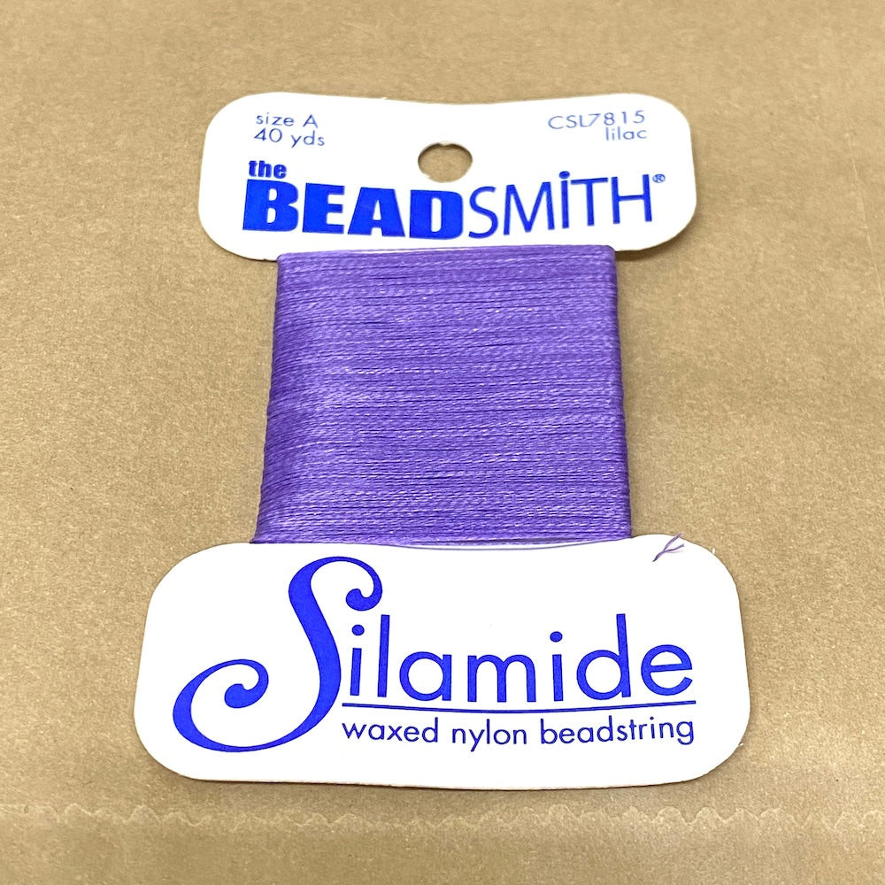 Lilac Silamide (36.5m) - Waxed Nylon Bead String