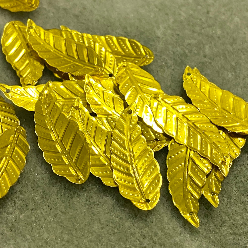 35mm Leaf Sequins - 2 grams - Gold
