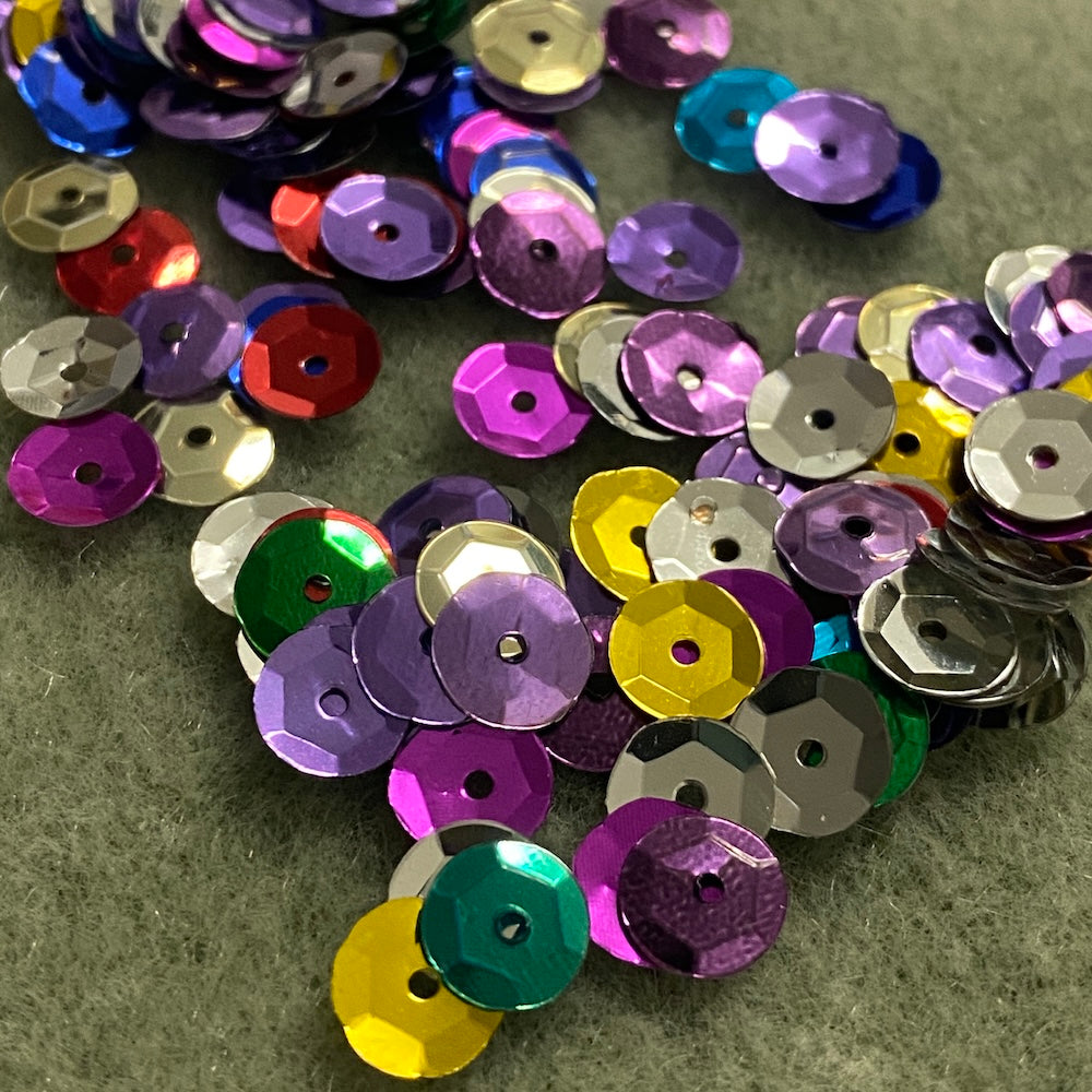 6mm Cupped Sequins - 5 grams - Mixed