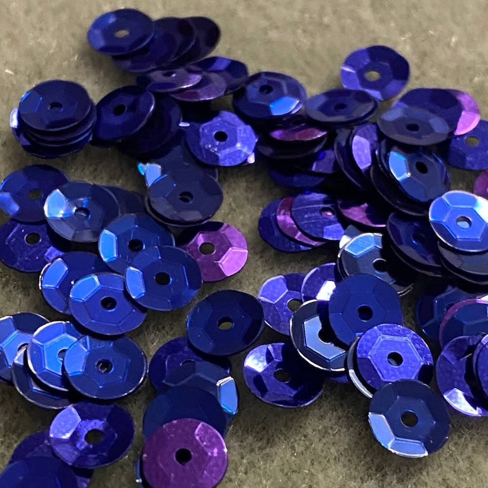 6mm Cupped Sequins - 5 grams - Purple