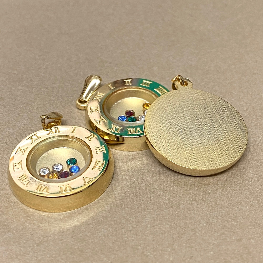 Clock Pendant - Real Gold Plated