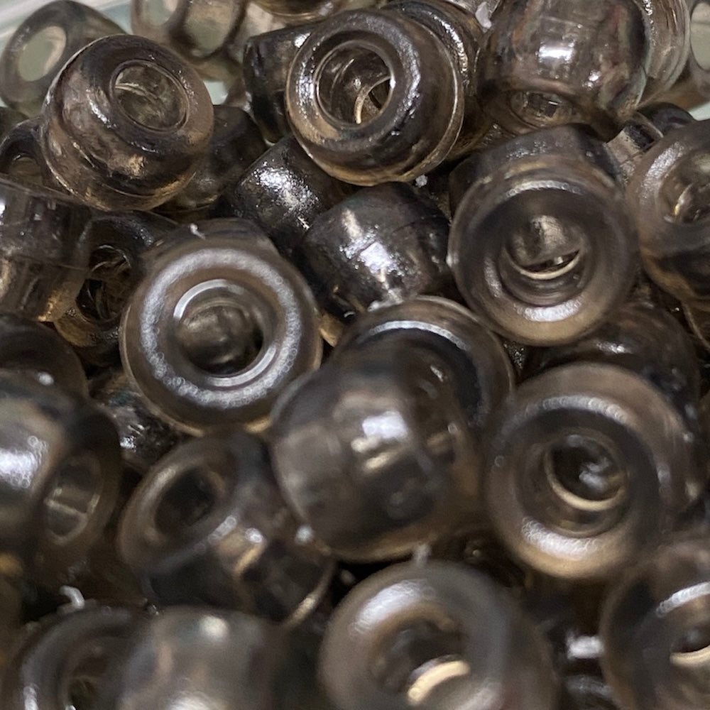 Grey Transparent (100) - Acrylic Pony Beads