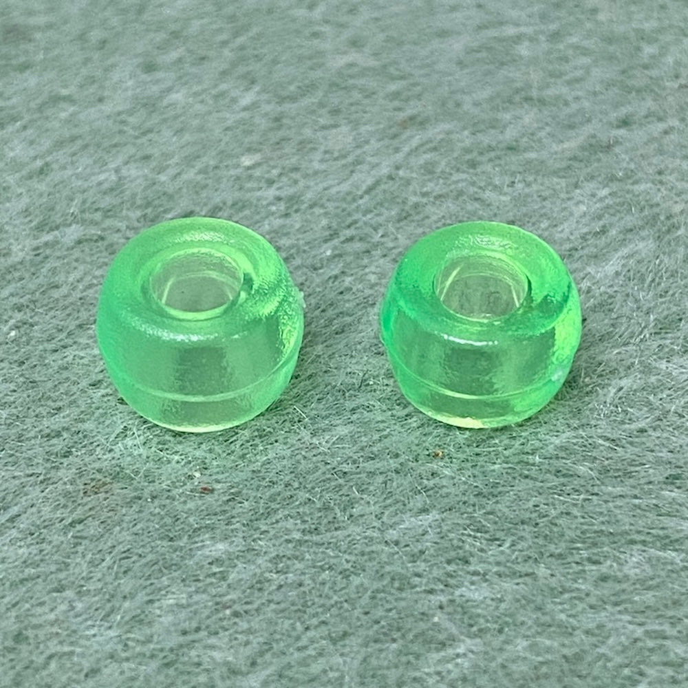 Lime Transparent (100) - Acrylic Pony Beads