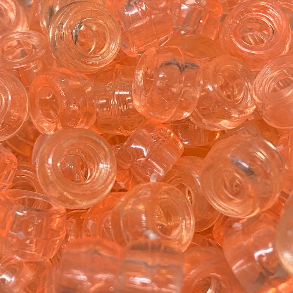 Orange Transparent (100) - Acrylic Pony Beads