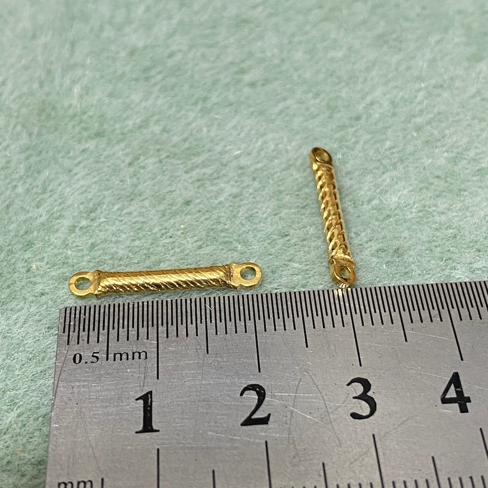 20mm Connector (25) w. Loops - Gold