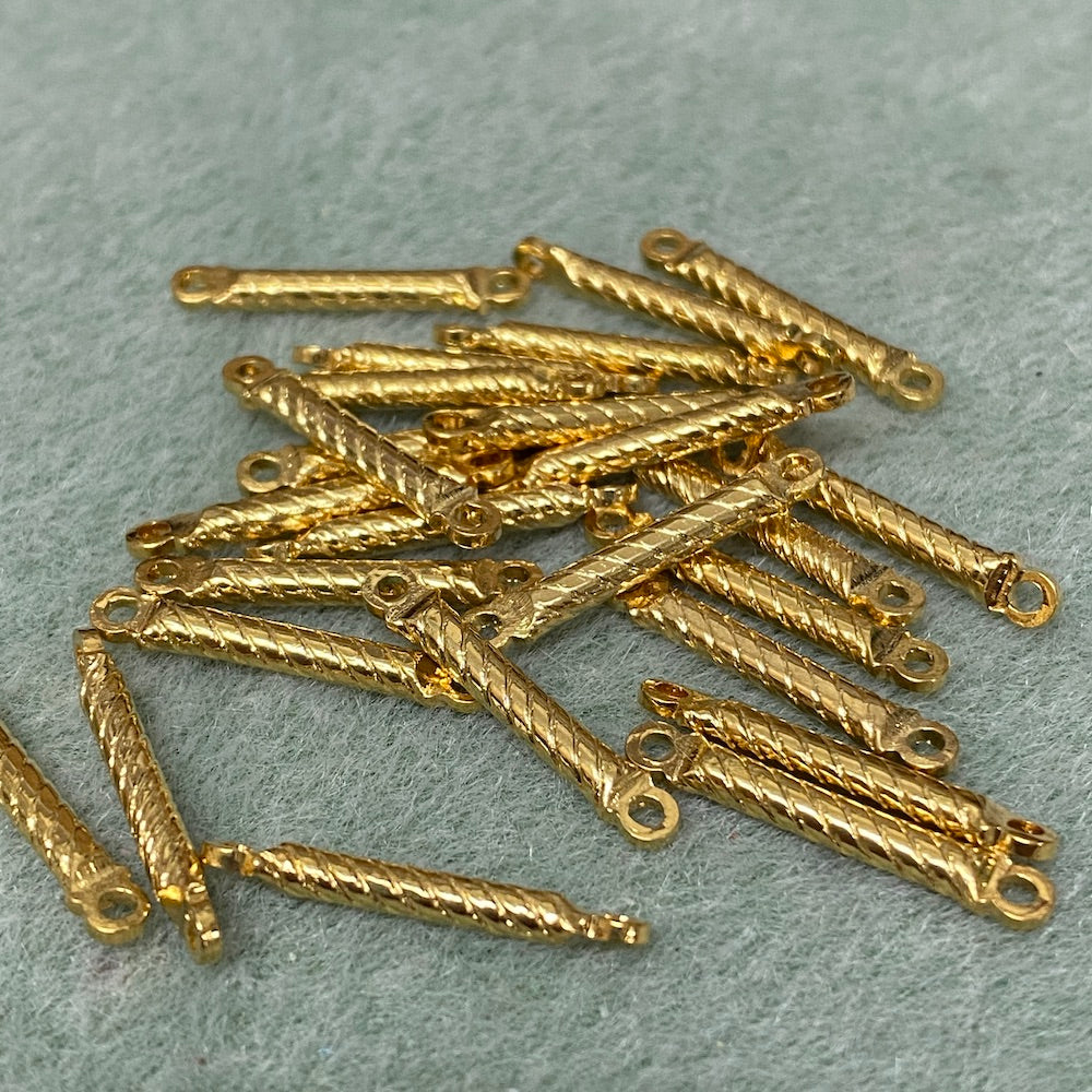 20mm Connector (25) w. Loops - Gold