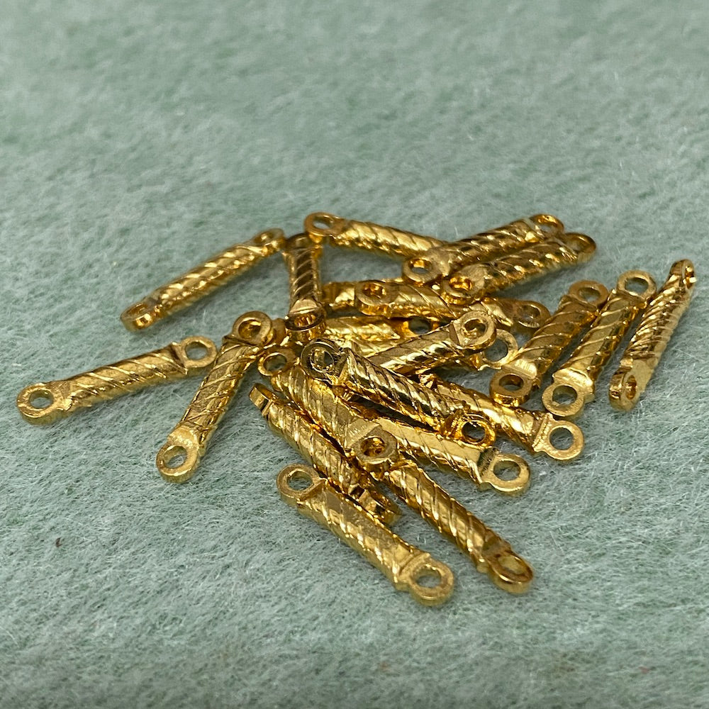 14mm Connector (25) w. Loops - Gold