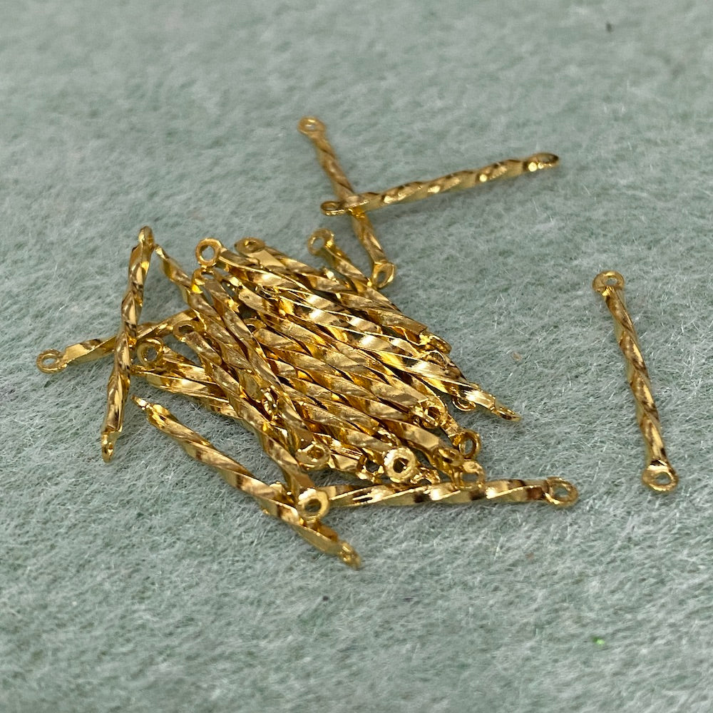 18.5mm Connector (25) w. Loops - Gold