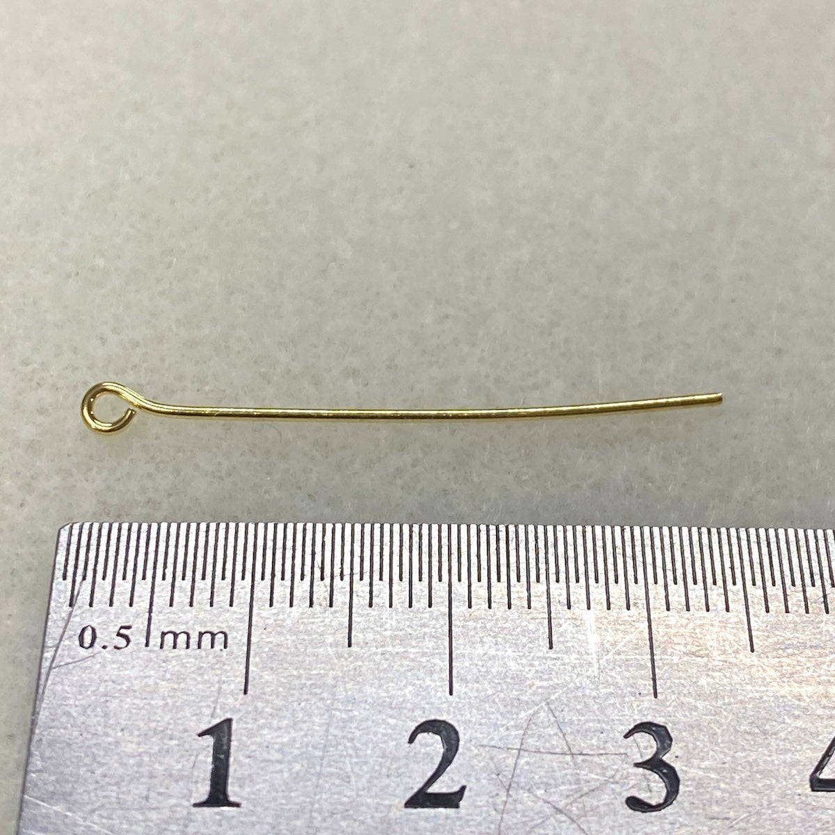 35mm Eyepin - Gold - Bead Shack