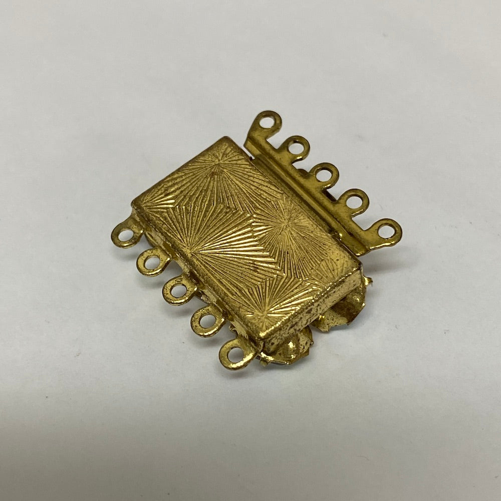 5 Row Vintage Clasp (1) - Gold - Bead Shack