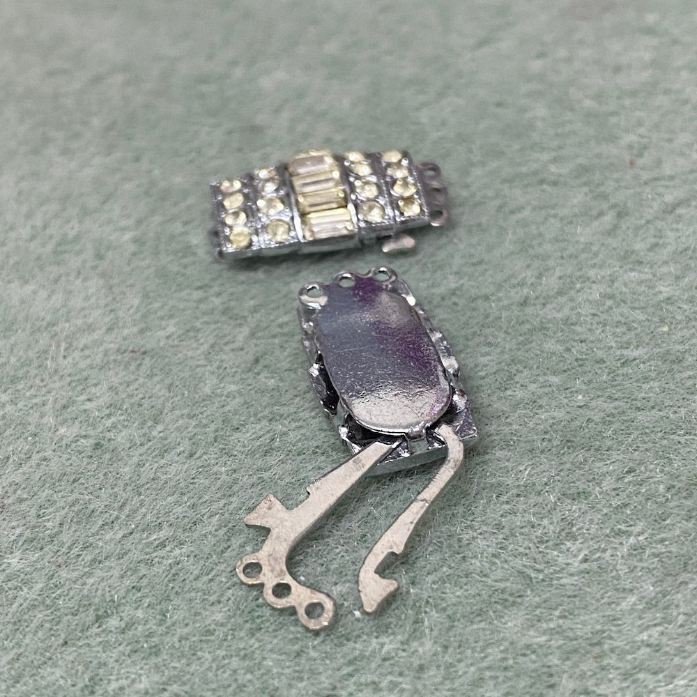 3 Row Vintage Clasp (1) - Silver - Bead Shack