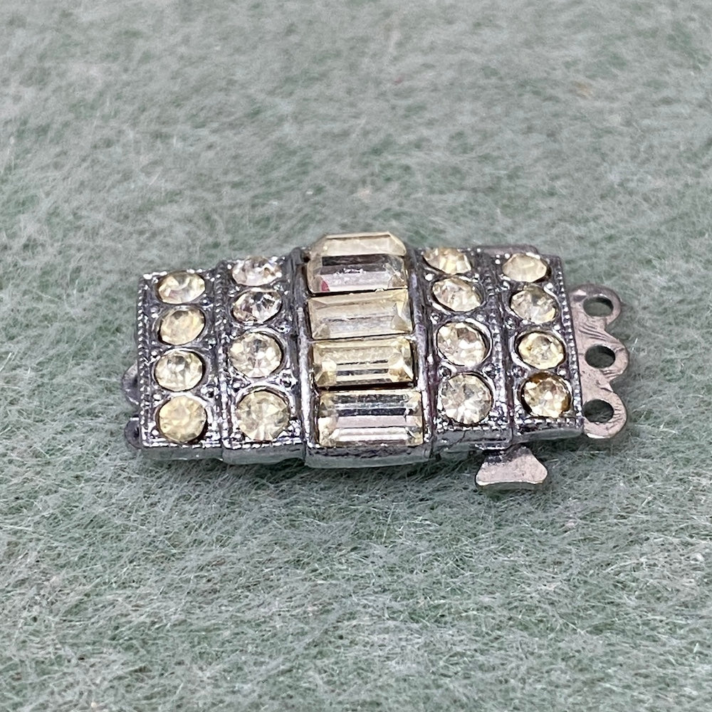 3 Row Vintage Clasp (1) - Silver - Bead Shack